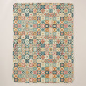 , patchwork gewatteerde look sherpa deken (Voorkant)