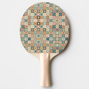 , patchwork gewatteerde look tafeltennisbatje
