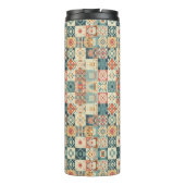 , patchwork gewatteerde look thermosbeker (Achterkant)