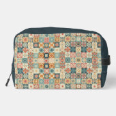 , patchwork gewatteerde look toilettasje (Achterkant)