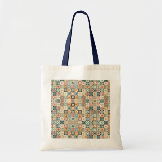 , patchwork gewatteerde look tote bag (Voorkant)