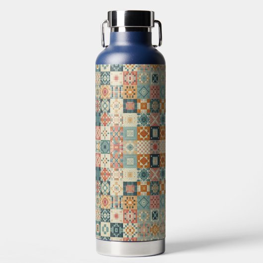 , patchwork gewatteerde look waterfles (Voorkant)