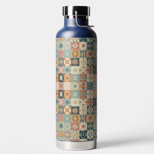 , patchwork gewatteerde look waterfles