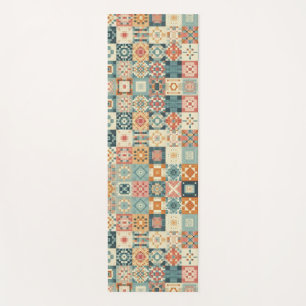, patchwork gewatteerde look yogamat