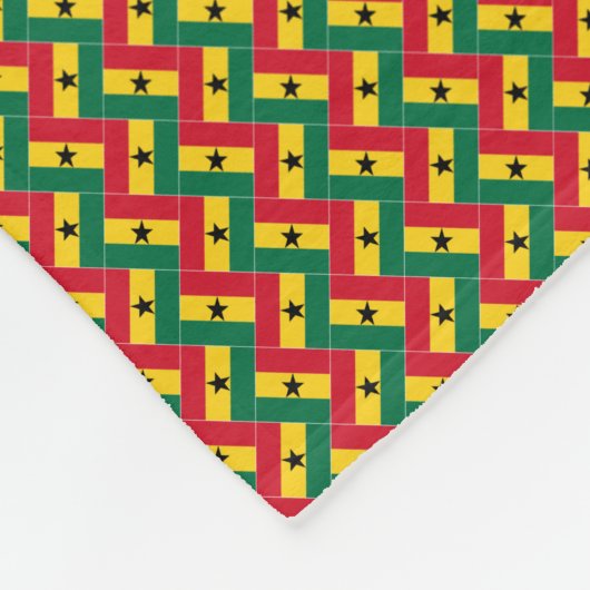 Patchwork Ghana Vlag Patroon Fleece Deken (Hoek)