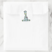 Patchwork Giraffe Stickers - blauw & groen (Tas)