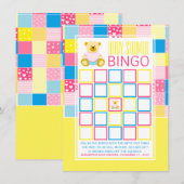 Patchwork Gold Beer, Baby shower Bingo (Voorkant / Achterkant)