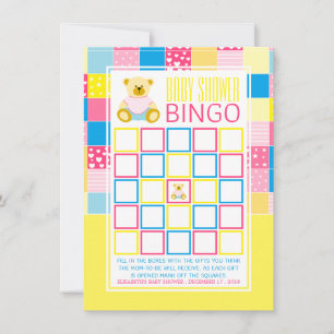 Patchwork Gold Beer, Baby shower Bingo