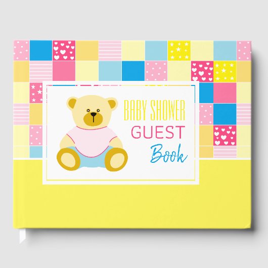 Patchwork Gold Beer, Baby shower Gastenboek (Voorkant)