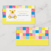 Patchwork Gold Beer, Baby shower Gift Registry Informatiekaartje (Voorkant / Achterkant)