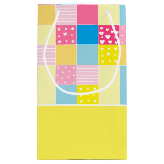 Patchwork Gold Beer, Baby shower Hartelijk dank Klein Cadeauzakje (Achterkant)