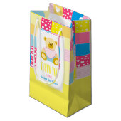 Patchwork Gold Beer, Baby shower Hartelijk dank Klein Cadeauzakje (Voorkant Gekanteld)