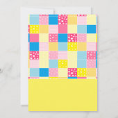 Patchwork Gold Beer, Baby shower Kaart (Achterkant)