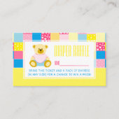 Patchwork Gold Beer, Baby shower Raffle Ticket Informatiekaartje (Voorkant)