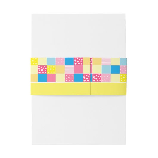 Patchwork Gold Beer, Baby shower Uitnodigingen Wikkel (Achterkant Voorbeeld)