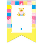 Patchwork Gold Beer, Baby shower Vlaggetjes (Eerste vlag)