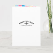 Patchwork Gouden Beer, Baby Shower Uitnodiging (Achterkant)