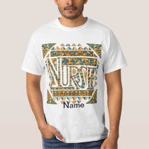 Patchwork gouden verpleegkundige t-shirt