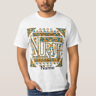 Patchwork gouden verpleegkundige t-shirt