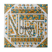 Patchwork gouden verpleegkundige tegeltje (Voorkant)