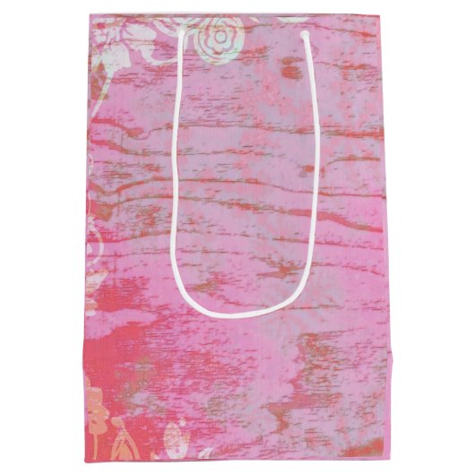 Patchwork Graffiti Verjaardag bruiloft Medium Cadeauzakje (Achterkant)