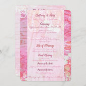 Patchwork Graffiti Wedding Program Programmakaart (Voorkant / Achterkant)