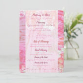 Patchwork Graffiti Wedding Program Programmakaart (Staand voorkant)