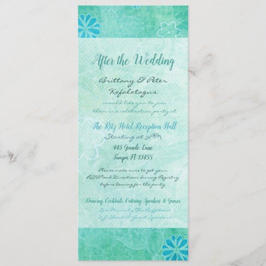 Patchwork Graffiti Wedding Program Uitnodigen Programmakaart (Voorkant)