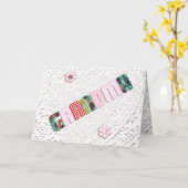 Patchwork "Grandma" op de weg naar Moederdag Kaart (Gele Bloem)