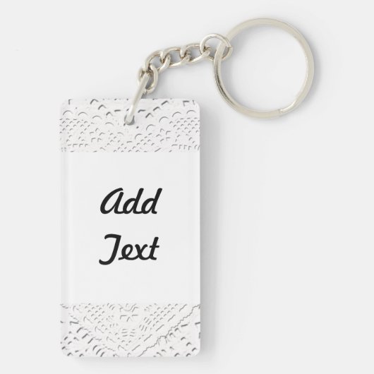 Patchwork "Grandma" op Lace Sleutelhanger (achterkant)