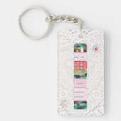 Patchwork "Grandma" op Lace Sleutelhanger (Voorkant)