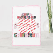 Patchwork 'Grandmum' Moederdag Foto Lijst Kaart (Voorkant)