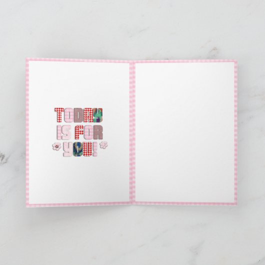 Patchwork 'Grandmum' Moederdag Foto Lijst Kaart (Binnen)