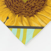 Patchwork granen, zonnebloemen, geometrisch patroo fleece deken (Hoek)
