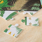 Patchwork granen, zonnebloemen, geometrisch patroo legpuzzel (Zijkant)