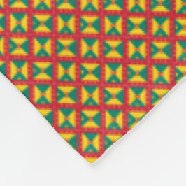 Patchwork Grenada Vlag Patroon Fleece Deken