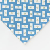 Patchwork Guatemala Vlag Patroon Fleece Deken (Hoek)