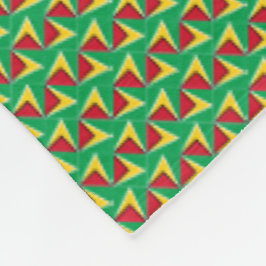 Patchwork Guyana Vlag Patroon Fleece Deken