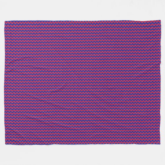 Patchwork Haïti Vlag Patroon Fleece Deken (Voorkant (Horizontaal))