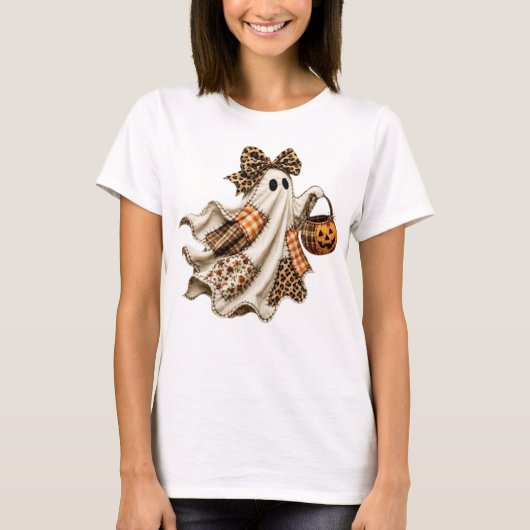 Patchwork Halloween Geest T-shirt (Voorkant)