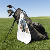 Patchwork Halloween Ghost Black Cat Essential T-Sh Golfhanddoek (Groen)