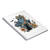 Patchwork Halloween Ghost Black Cat Essential T-Sh Notitieboek (Rechterzijde)