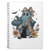 Patchwork Halloween Ghost Black Cat Essential T-Sh Notitieboek (Voorkant)