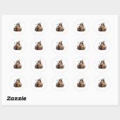 Patchwork Halloween Ghost zwarte kat Essential T-S Ronde Sticker (Vel)