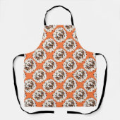 Patchwork Halloween-vleermuis in herfstkleuren Schort (Voorkant)