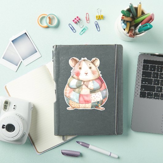 Patchwork Hamster Sticker (iPad Cover)