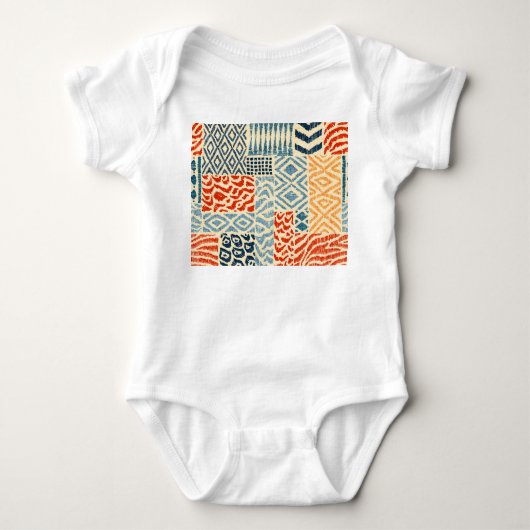 Patchwork Hand getrokken texturen Collectie Romper (Voorkant)