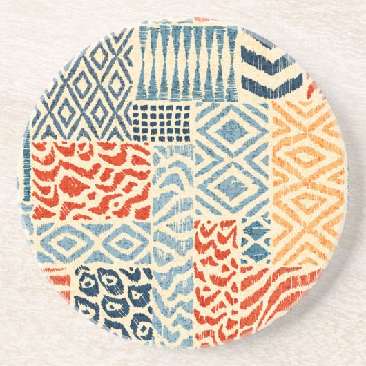 Patchwork Hand getrokken texturen Collectie Zandsteen Onderzetter (Voorkant)