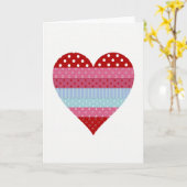 Patchwork Hart Liefdeskaart Kaart (Gele Bloem)