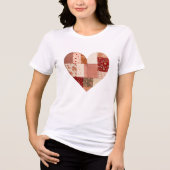 Patchwork Hart Valentijn Tri-Blend Shirt (Voorkant)